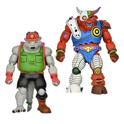 Dirtbag & Groundchuck Teenage Mutant Ninja Turtles Figuren von Neca aus der 1987er Cartoon Serie Teenage Mutant Hero Turtles