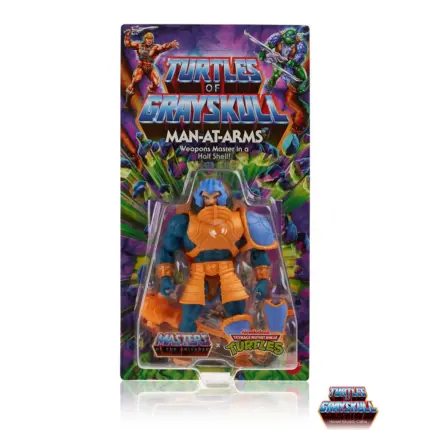Man-At-Arms Turtles of Grayskull Masters of the Universe und Teenage Mutant Ninja Turtles Crossover Figur von Mattel